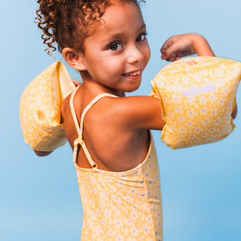 Swim Essentials Florish Yellow Swimsuit For Girls | Kids Swimwear