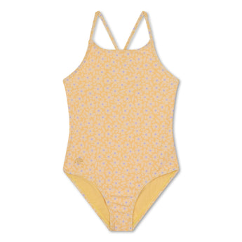 Swim Essentials Florish Yellow Swimsuit For Girls | Kids Swimwear