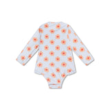 Swim Essentials Flower Hearts Girls Long Sleeve Swimsuit | Kids Swim