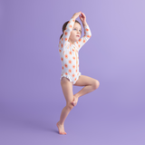 Swim Essentials Flower Hearts Girls Long Sleeve Swimsuit | Kids Swim