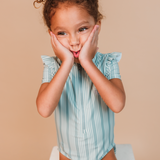 Swim Essentials Girls Short Sleeve Swimsuit | Beach & Pool Swimwear