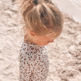 Swim Essentials Khaki Leopard Girls Long Sleeve Swimsuit | Kids Swimwear
