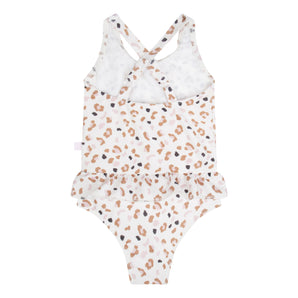 Swim Essentials Khaki Leopard Print Swimsuit For Girls | Kids Swimwear