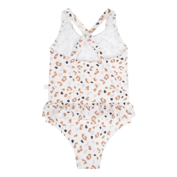 Swim Essentials Khaki Leopard Print Swimsuit For Girls | Kids Swimwear