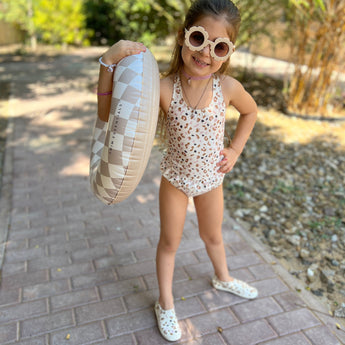 Swim Essentials Khaki Leopard Print Swimsuit For Girls | Kids Swimwear