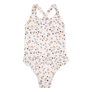 Swim Essentials Khaki Leopard Print Swimsuit For Girls | Kids Swimwear