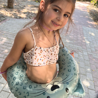 Swim Essentials Leopard Animal Swim Ring 55cm | Kids Pool Float