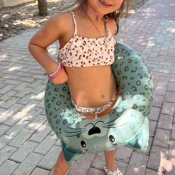 Swim Essentials Leopard Animal Swim Ring 55cm | Kids Pool Float