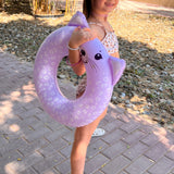 Swim Essentials Leopard Animal Swim Ring 55cm | Kids Pool Float