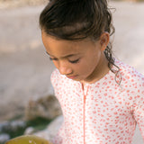 Swim Essentials Pastel Pink Leopard Girls Long Sleeve Swimsuit - My Little Thieves
