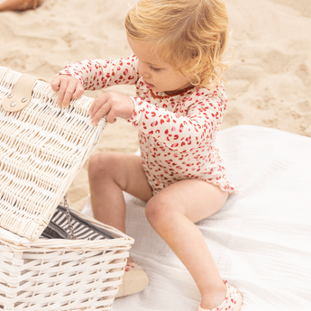Swim Essentials Pastel Pink Leopard Girls Long Sleeve Swimsuit - My Little Thieves