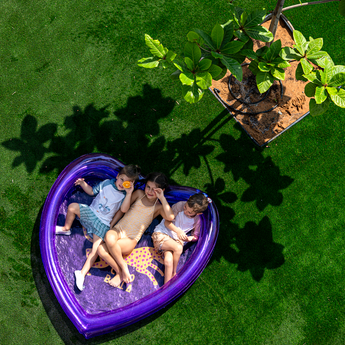 Swim Essentials Wild Heart Purple Kids Pool 150cm | Inflatable Garden Pool