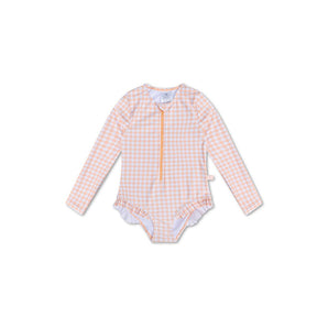 Girl's Long Sleeve Rashguard  Swimsuit UPF50+