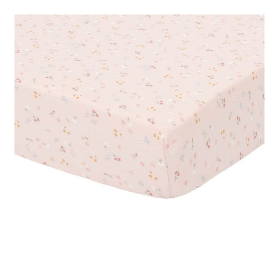 Fitted Cot Sheet Little Pink Flowers 60x120cm