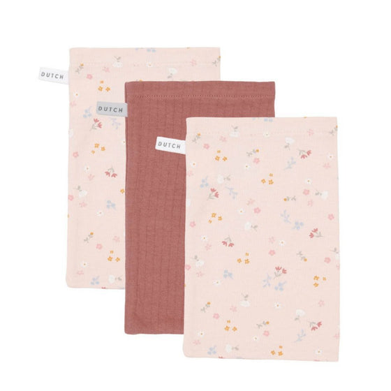 Washcloth Set Pure Pink Blush / Little Pink Flowers