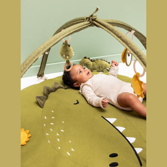 Trixie Activity Play Mat With Arches Mr. Lion, Mr. Dino, Mrs. Rabbit | Soft Toys