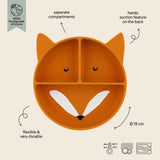 Trixie Silicone Divided Plate With Suction | Animal Collection Kids Plate