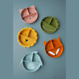 Trixie Silicone Divided Plate With Suction | Animal Collection Kids Plate - My Little Thieves