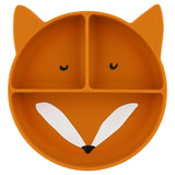Trixie Silicone Divided Plate With Suction | Animal Collection Kids Plate