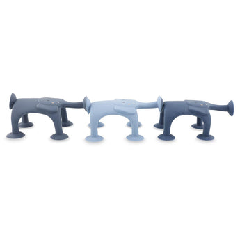 Trixie Animal Suction Bath Game 3 Pack | Mrs. Elephant’s Family Blue