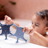 Trixie Animal Suction Bath Game 3 Pack | Mrs. Elephant’s Family Blue