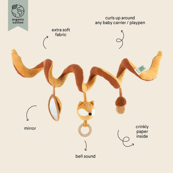 Trixie Baby Activity Spiral Toy | Handmade Eco Friendly Stroller Toy