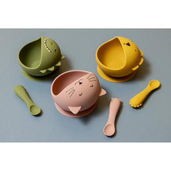 Trixie First Baby Silicone Meal Set | Suction Base Feeding Set For 4m+ - My Little Thieves