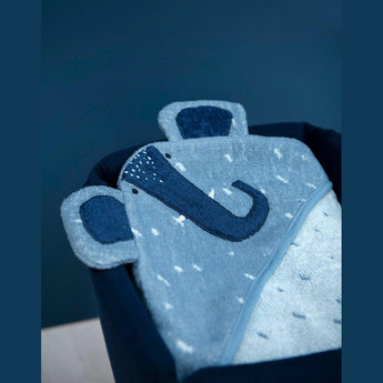 Trixie Kids Bathtime Hooded Towel 75x75cm | Organic Cotton Animal Design