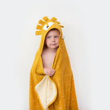 Trixie Kids Bathtime Hooded Towel 75x75cm | Organic Cotton Animal Design