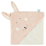 Trixie Kids Bathtime Hooded Towel 75x75cm | Organic Cotton Animal Design