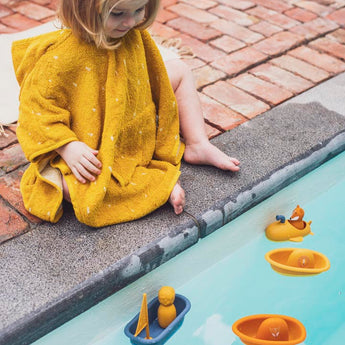 Trixie Kids Handmade Animal Poncho | Soft Organic Cotton Bath & Swim Cover