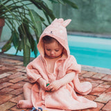 Trixie Kids Handmade Animal Poncho | Soft Organic Cotton Bath & Swim Cover