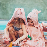 Trixie Kids Handmade Animal Poncho | Soft Organic Cotton Bath & Swim Cover