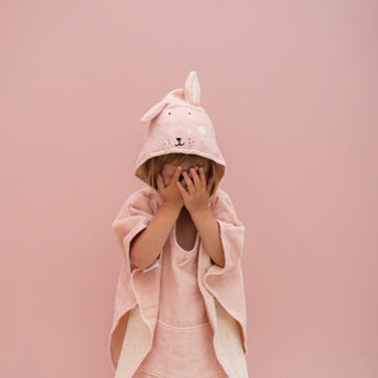 Trixie Kids Handmade Animal Poncho | Soft Organic Cotton Bath & Swim Cover