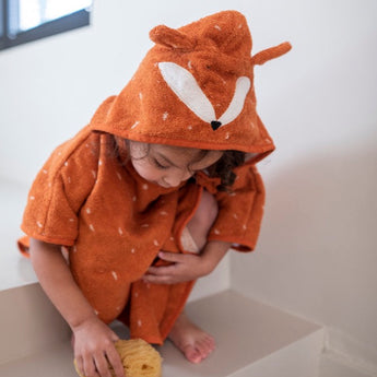 Trixie Kids Handmade Animal Poncho | Soft Organic Cotton Bath & Swim Cover
