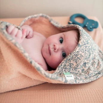 Trixie Kids Hooded Muslin Towel | Soft Terry Muslin Eco Friendly Bath Gift