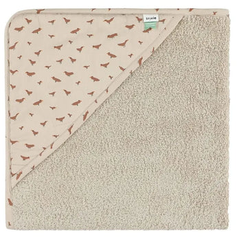 Trixie Kids Hooded Muslin Towel | Soft Terry Muslin Eco Friendly Bath Gift