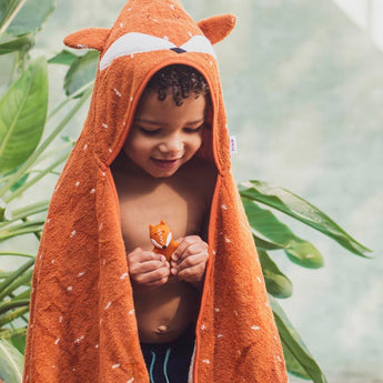 Trixie Kids Hooded Towel 70x130cm | Soft Organic Cotton Large Bath Towel