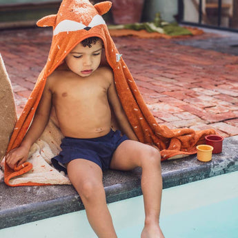 Trixie Kids Hooded Towel 70x130cm | Soft Organic Cotton Large Bath Towel
