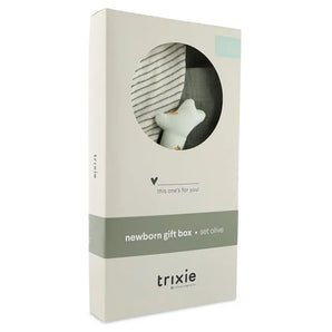 Trixie Newborn Gift Box with Muslin Cloth, Giraffe Rattle & Bandana Bib