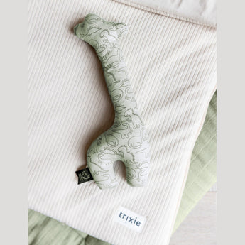 Trixie Organic Giraffe Baby Rattle | Soft Sensory Toy For Newborns 0 M+