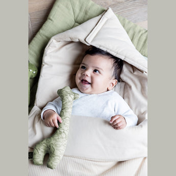 Trixie Organic Giraffe Baby Rattle | Soft Sensory Toy For Newborns 0 M+