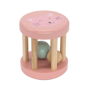 Trixie Rolling Rattle Toy | Wooden Handmade Baby Gift
