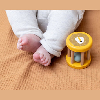 Trixie Rolling Rattle Toy | Wooden Handmade Baby Gift