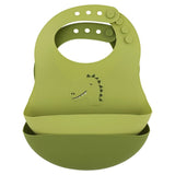 Trixie Silicone Baby Bib | Easy Clean Food Grade With Spill Pocket