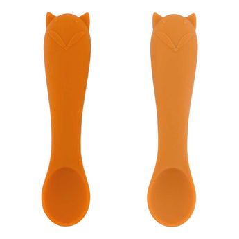 Trixie Silicone Baby Feeding Spoon Pack Of 2 | First Foods Weaning Set - My Little Thieves
