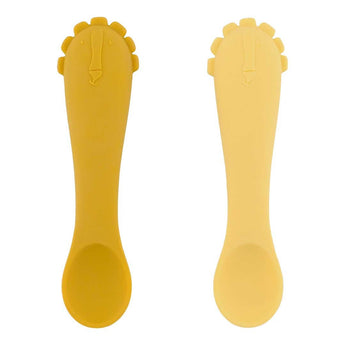 Trixie Silicone Baby Feeding Spoon Pack Of 2 | First Foods Weaning Set - My Little Thieves