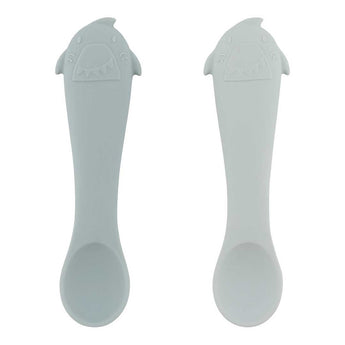 Trixie Silicone Baby Feeding Spoon Pack Of 2 | First Foods Weaning Set - My Little Thieves