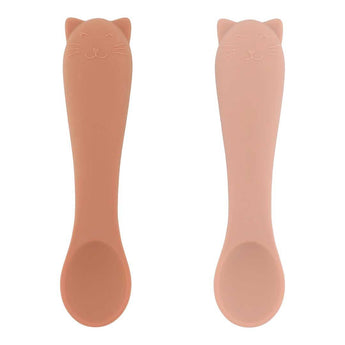 Trixie Silicone Baby Feeding Spoon Pack Of 2 | First Foods Weaning Set - My Little Thieves