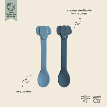 Trixie Silicone Spoon 2 Pack | Animal Friends Baby Feeding Spoons - My Little Thieves